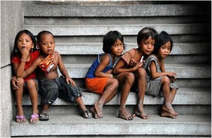 Street children in the Philippines