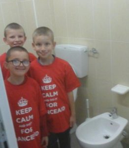 Brand new boys' bathroom